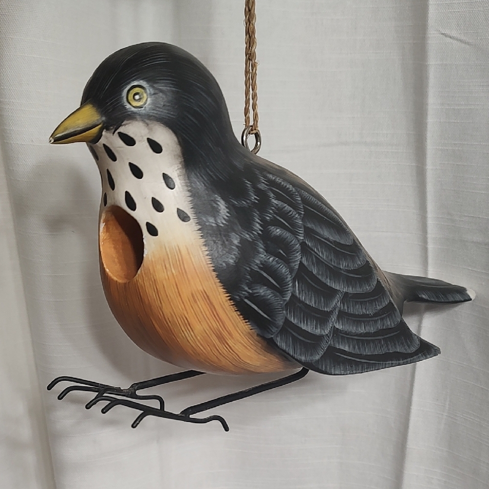 Decorative Bird Figurine - Black and Brown